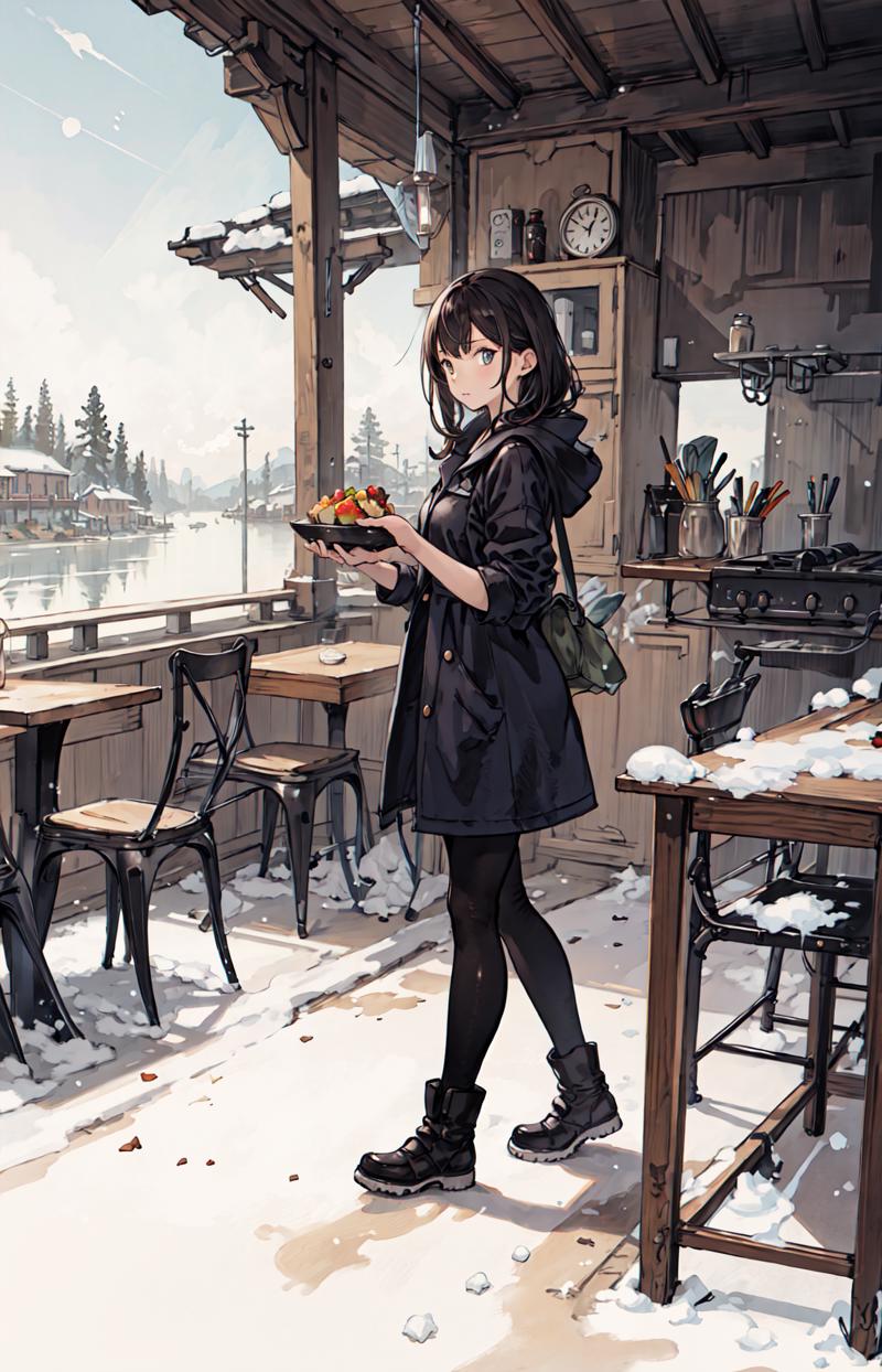 189674-3743639909-best quality, detailed background, girl,sea, cafeteria, bird, snow, winter,.png